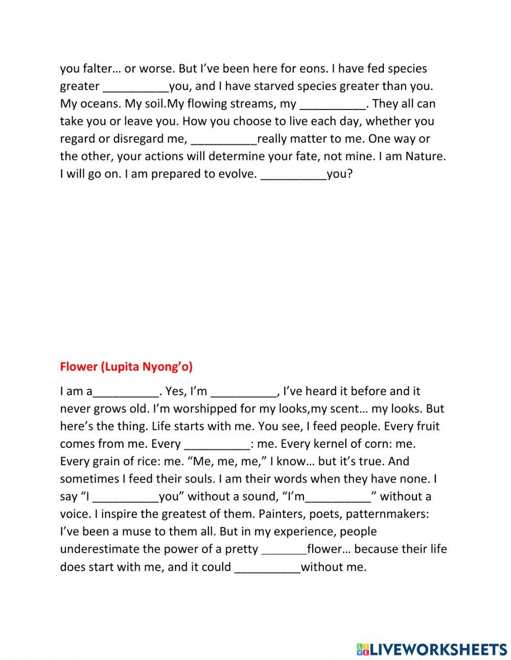 Listening mother nature