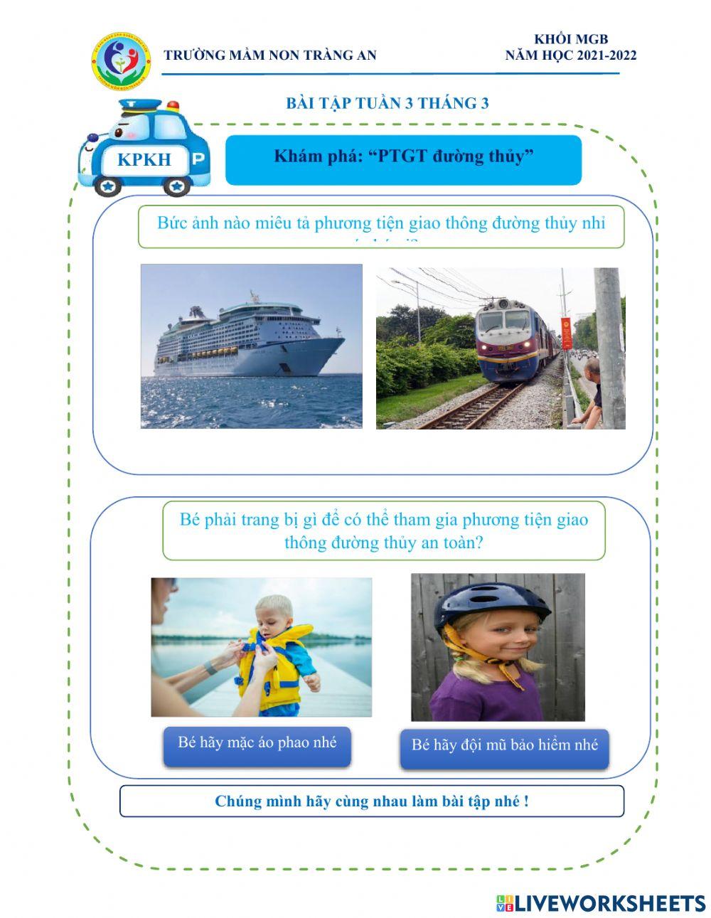 Khám phá phương tiện giao thông đường thủy