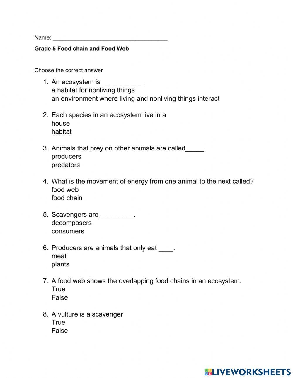 Grade 5 Food Web And Food Chain 5314828 Teacherrolle grade-5-food-web-and-food-chain-5314828-teacherrolle