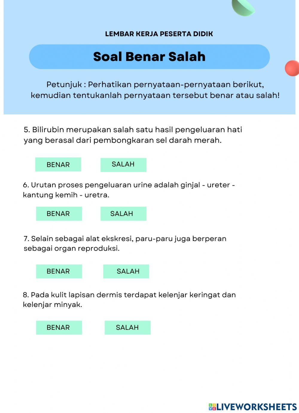 E-lkpd sistem ekskresi xi