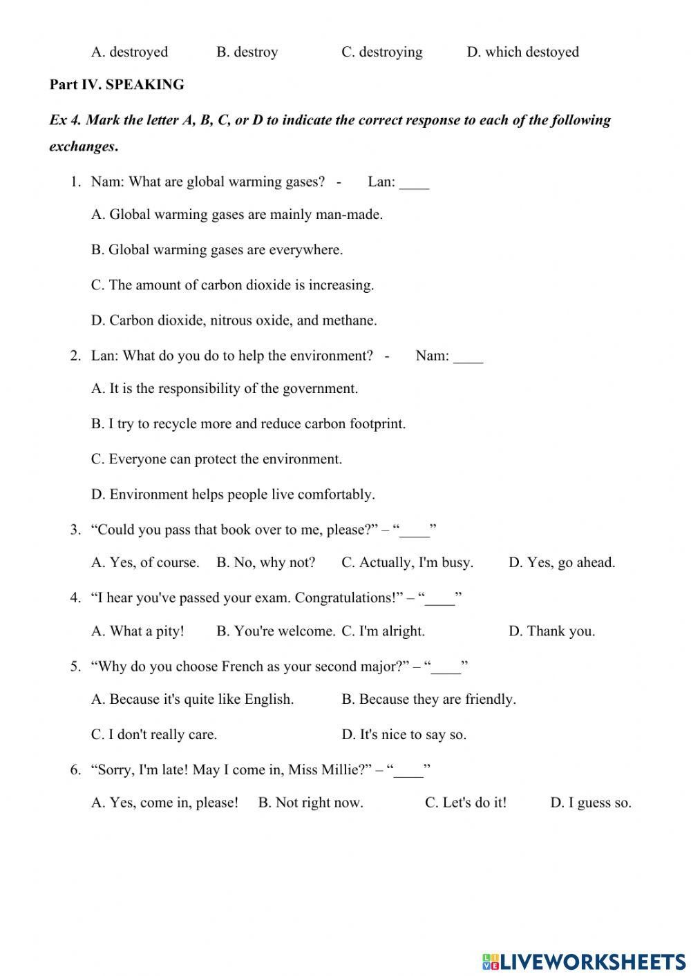 Ôn giữa HK2 (English 11)