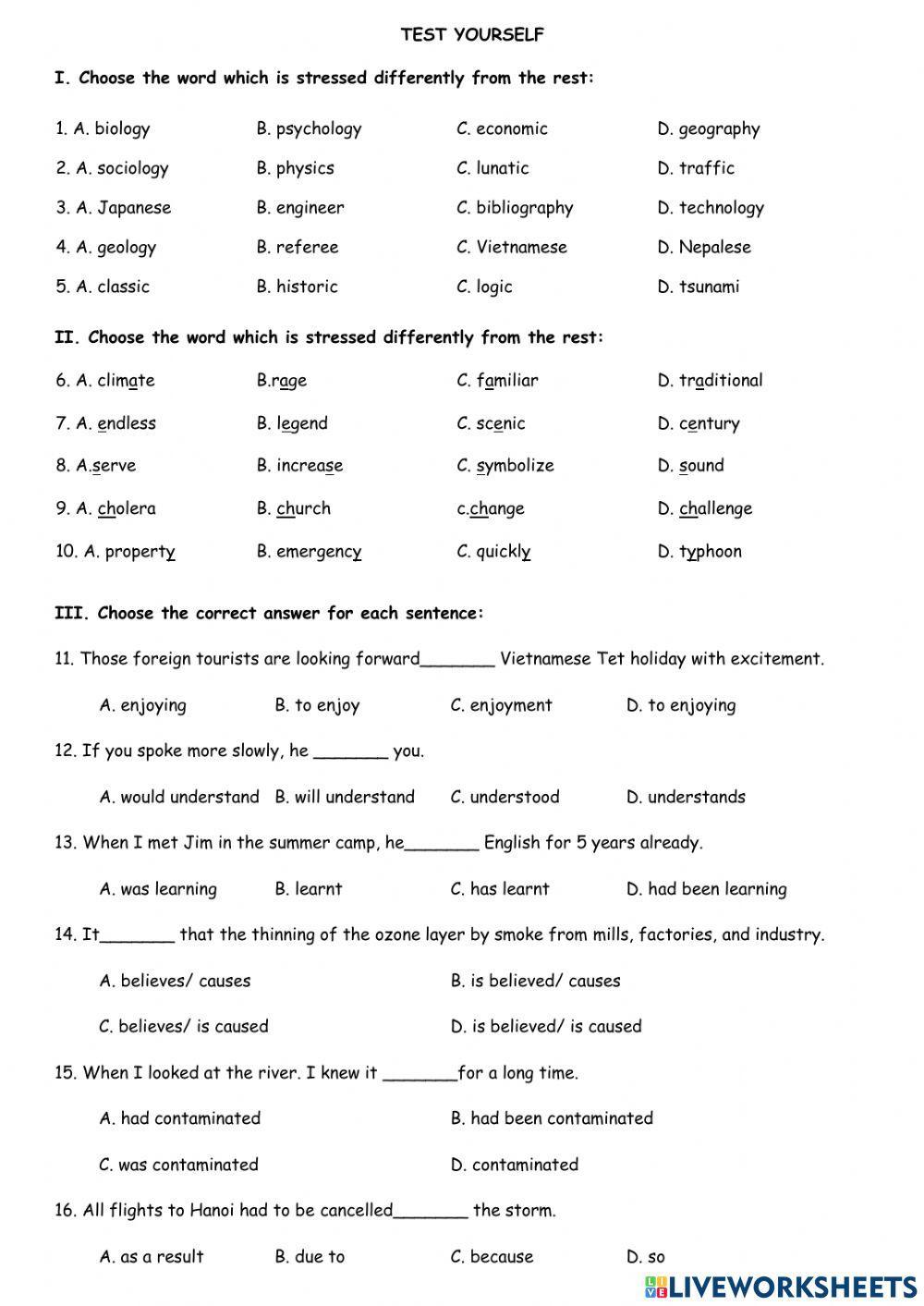 Đề kiểm tra giữa kì 2 tiếng anh 8