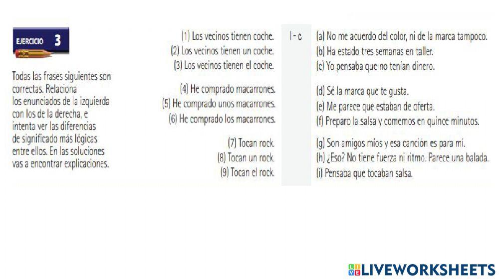 El articulo  generalizador