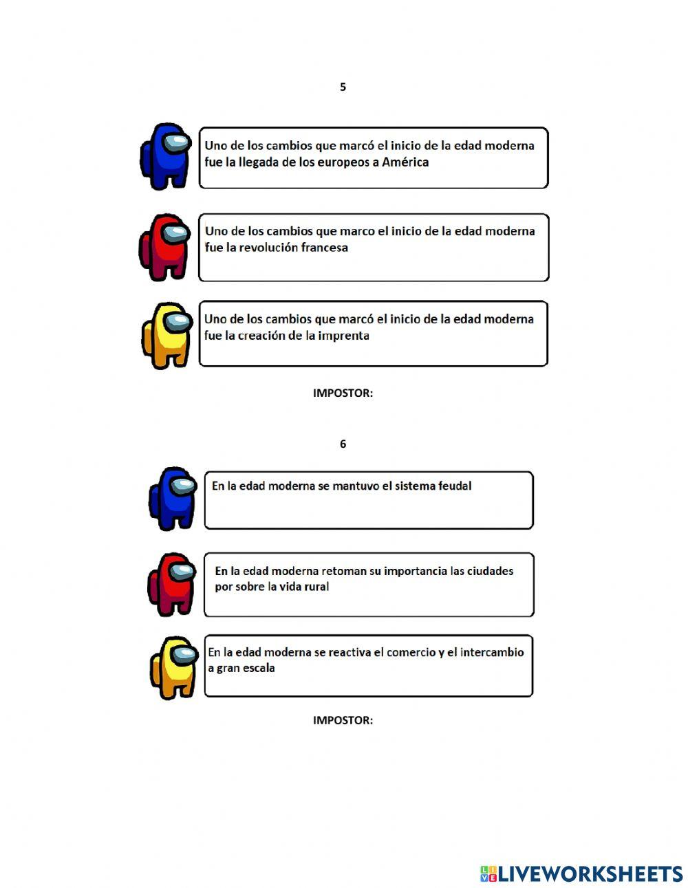 Among us edad moderna