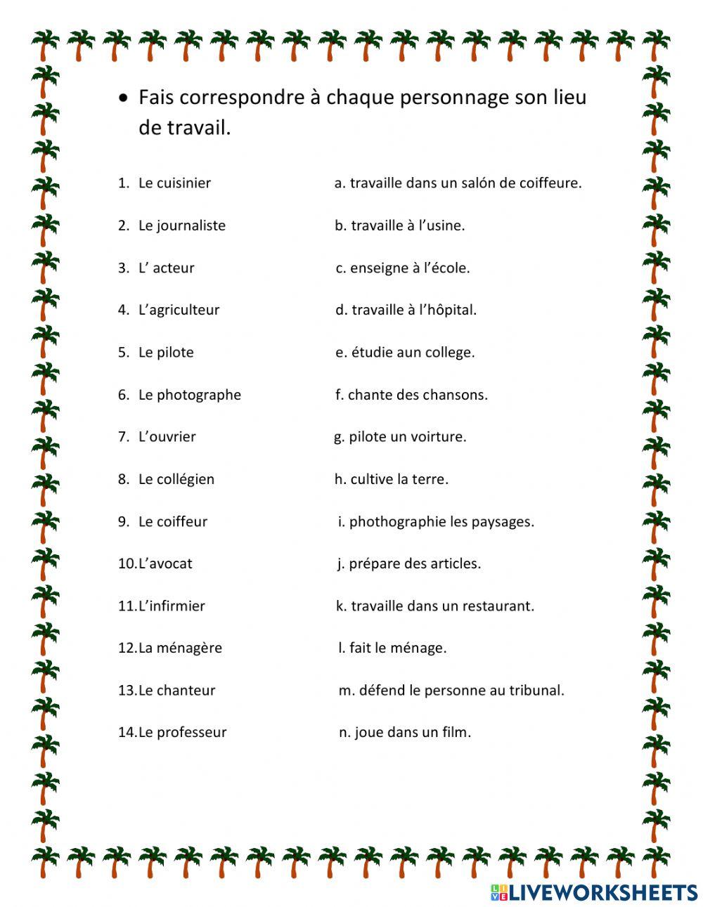  Examen de Francés 4° Segundo Trimestre