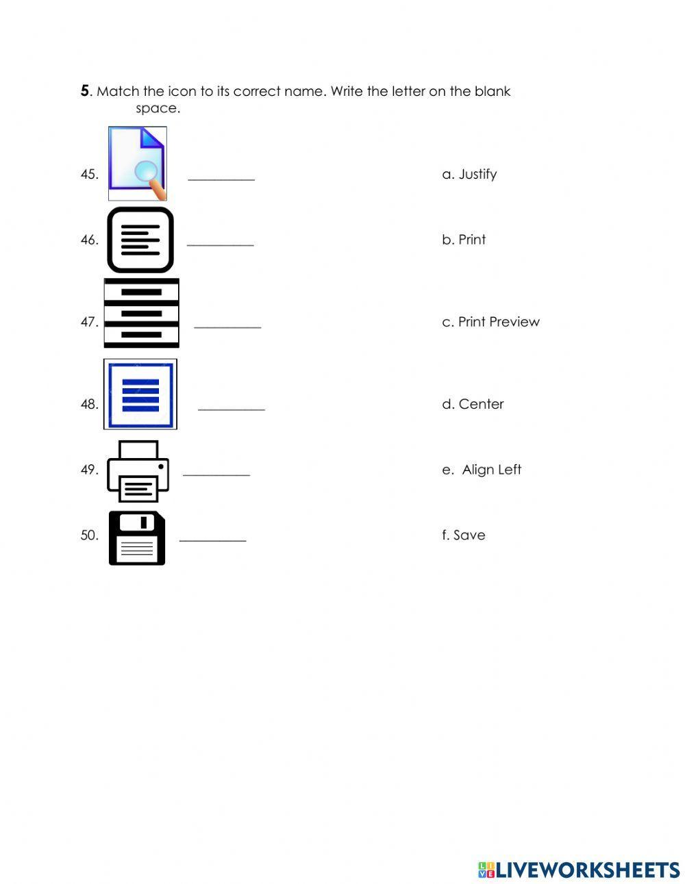 1943540 | MS Word | primojosefina | LiveWorksheets