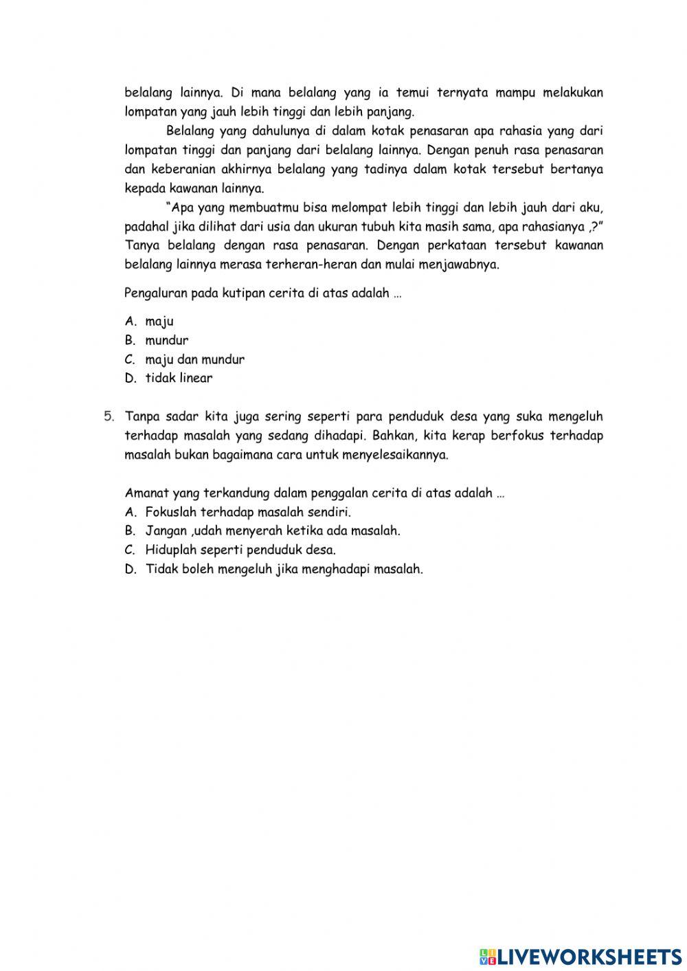 Post tets struktur cerita inspiratif