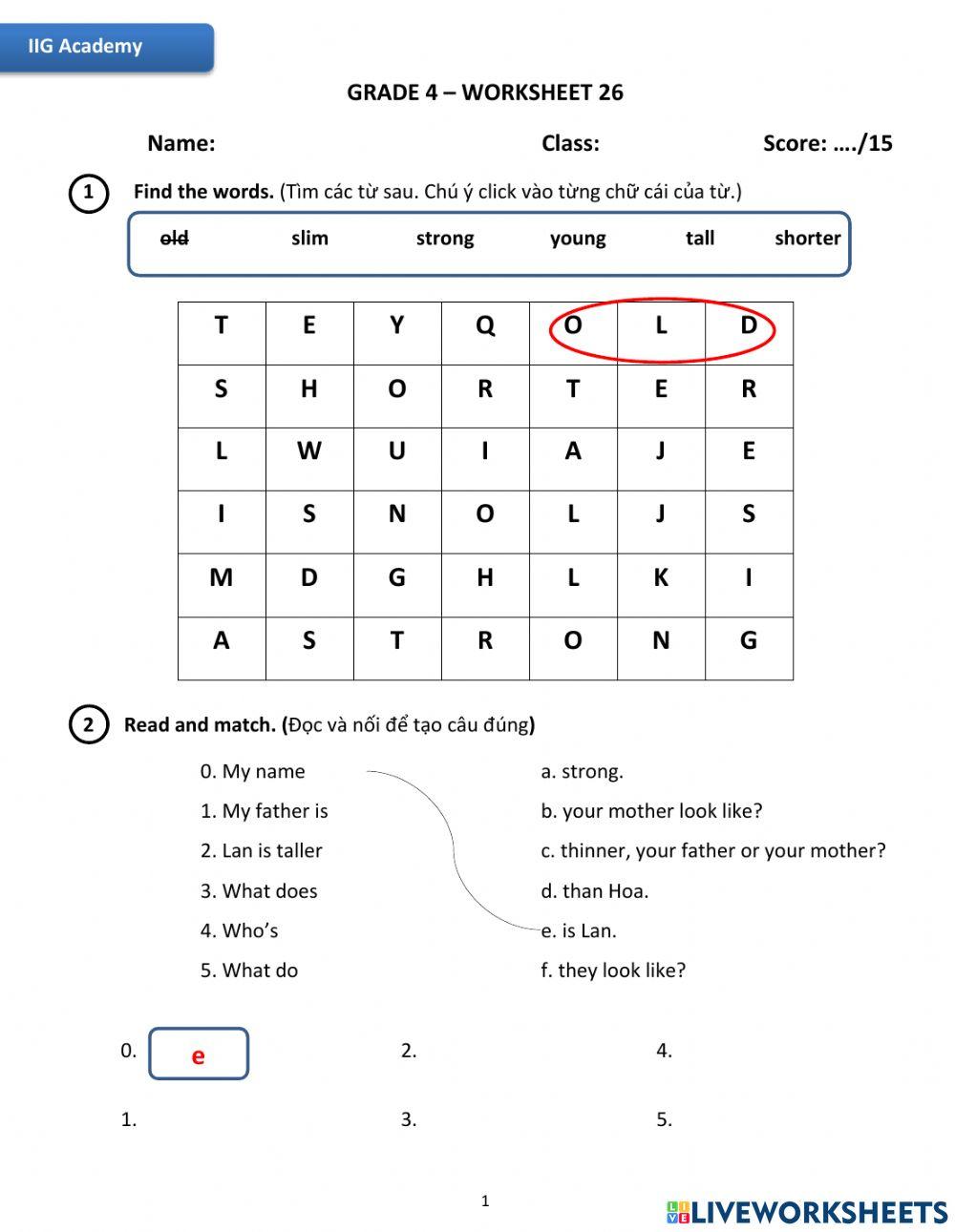 IIG-Grade 4-Worksheet 26