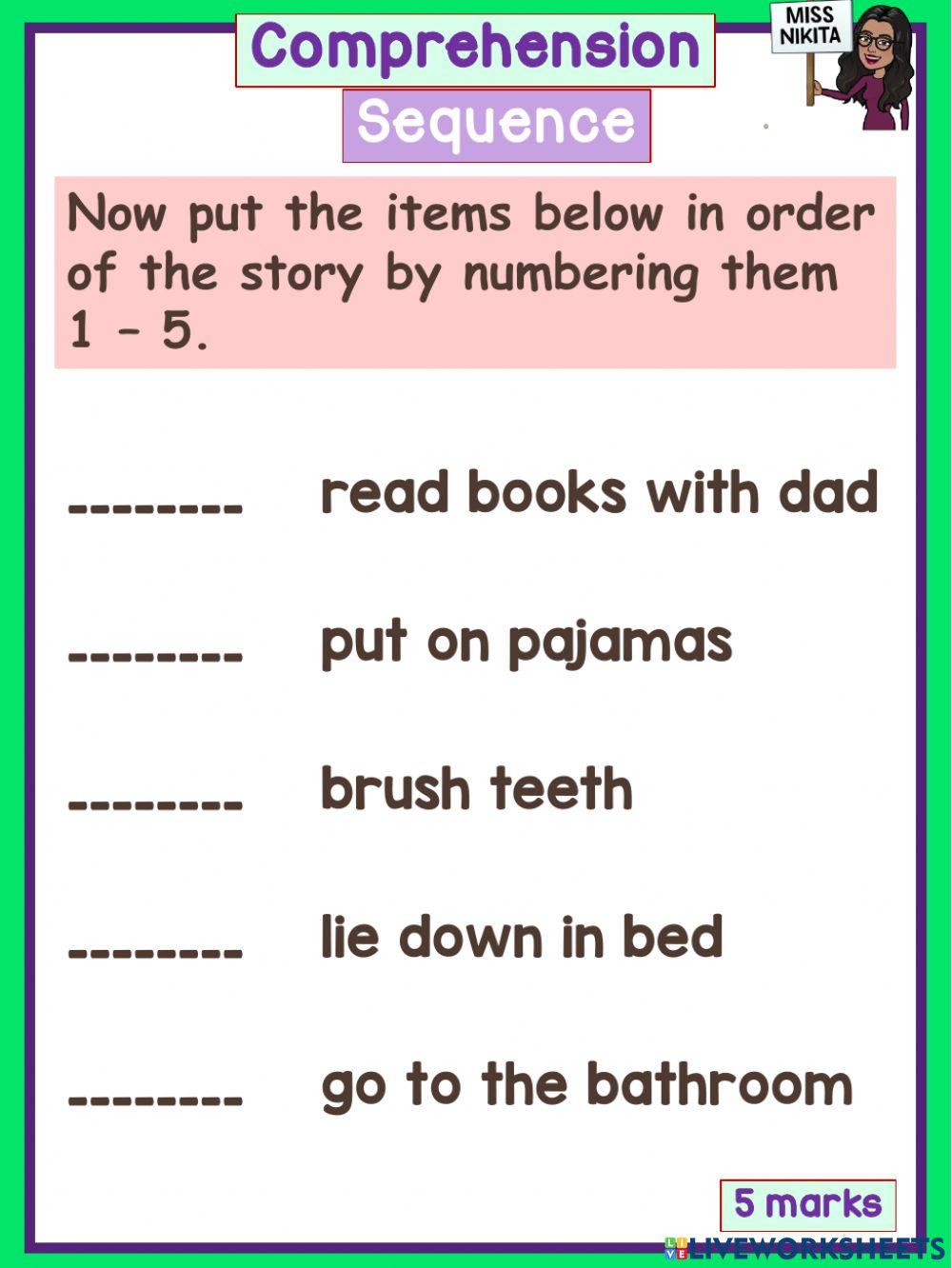 Comprehension test - infant 2