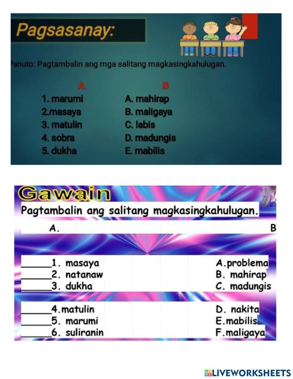 Magkasingkahulugan