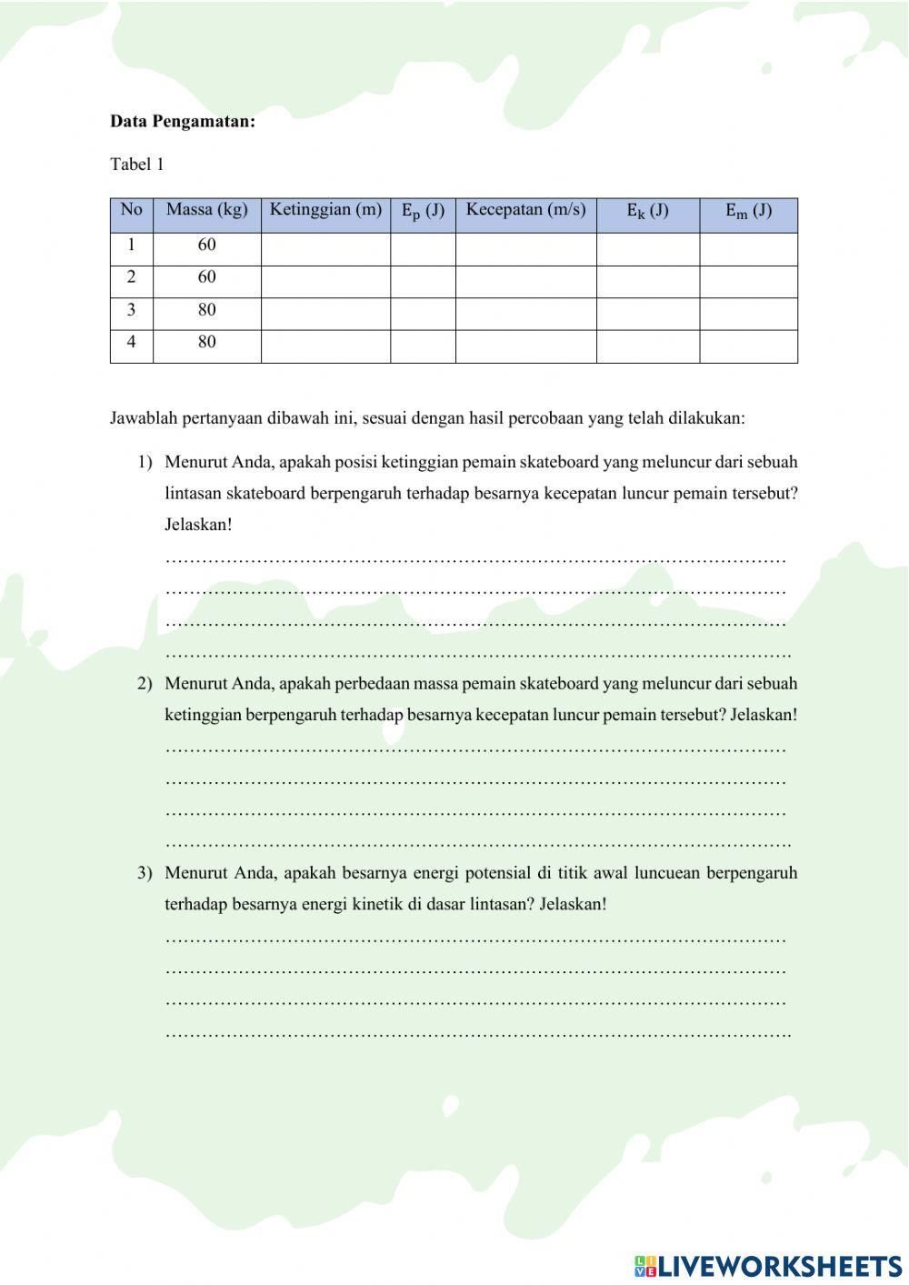 Lkpd usaha dan energi