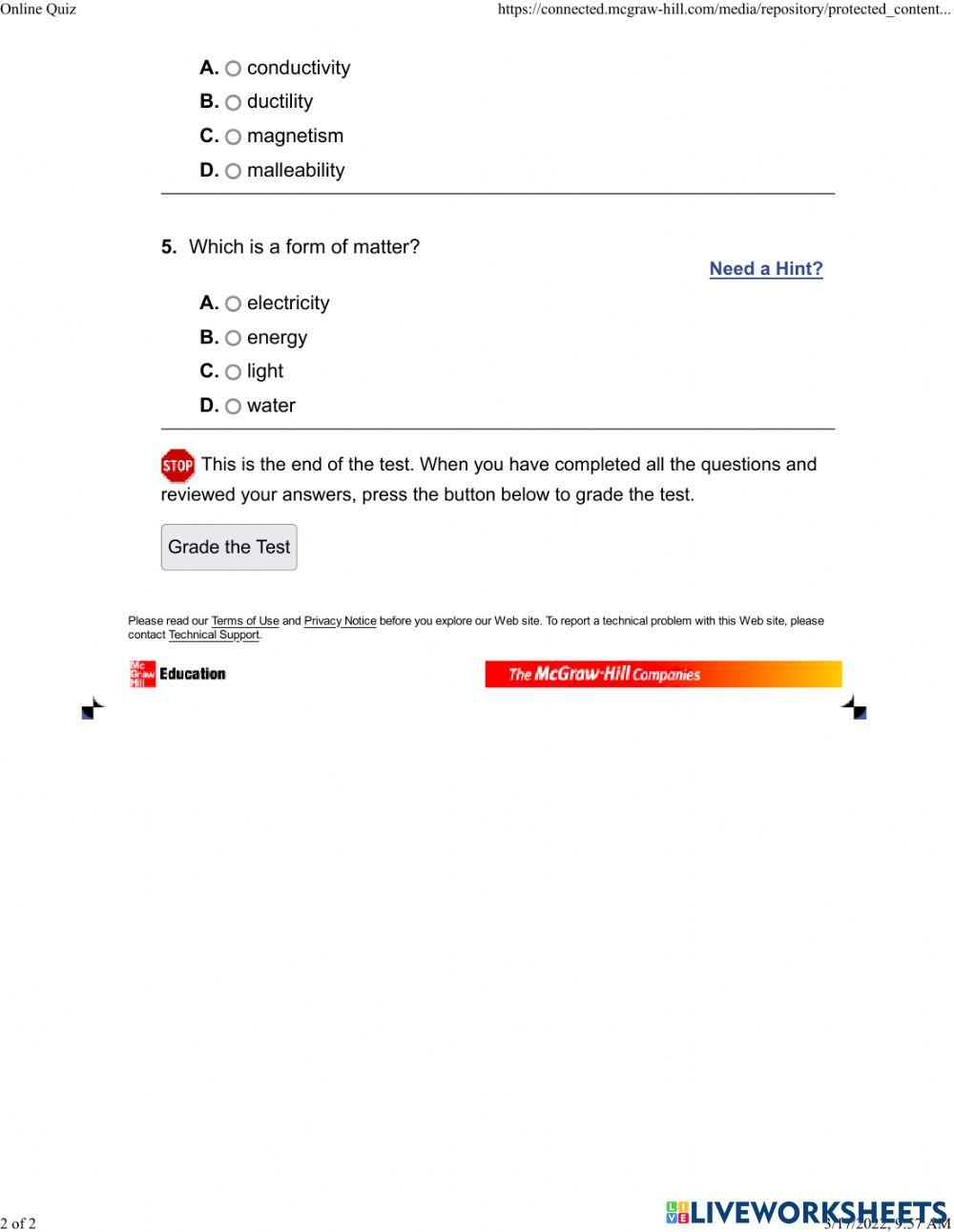 G-6 matter and its properties