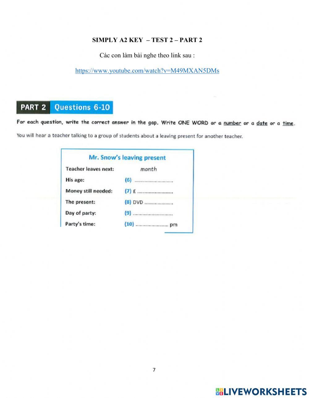 23.03.22- Gold A2+- U8 Grammar Revision