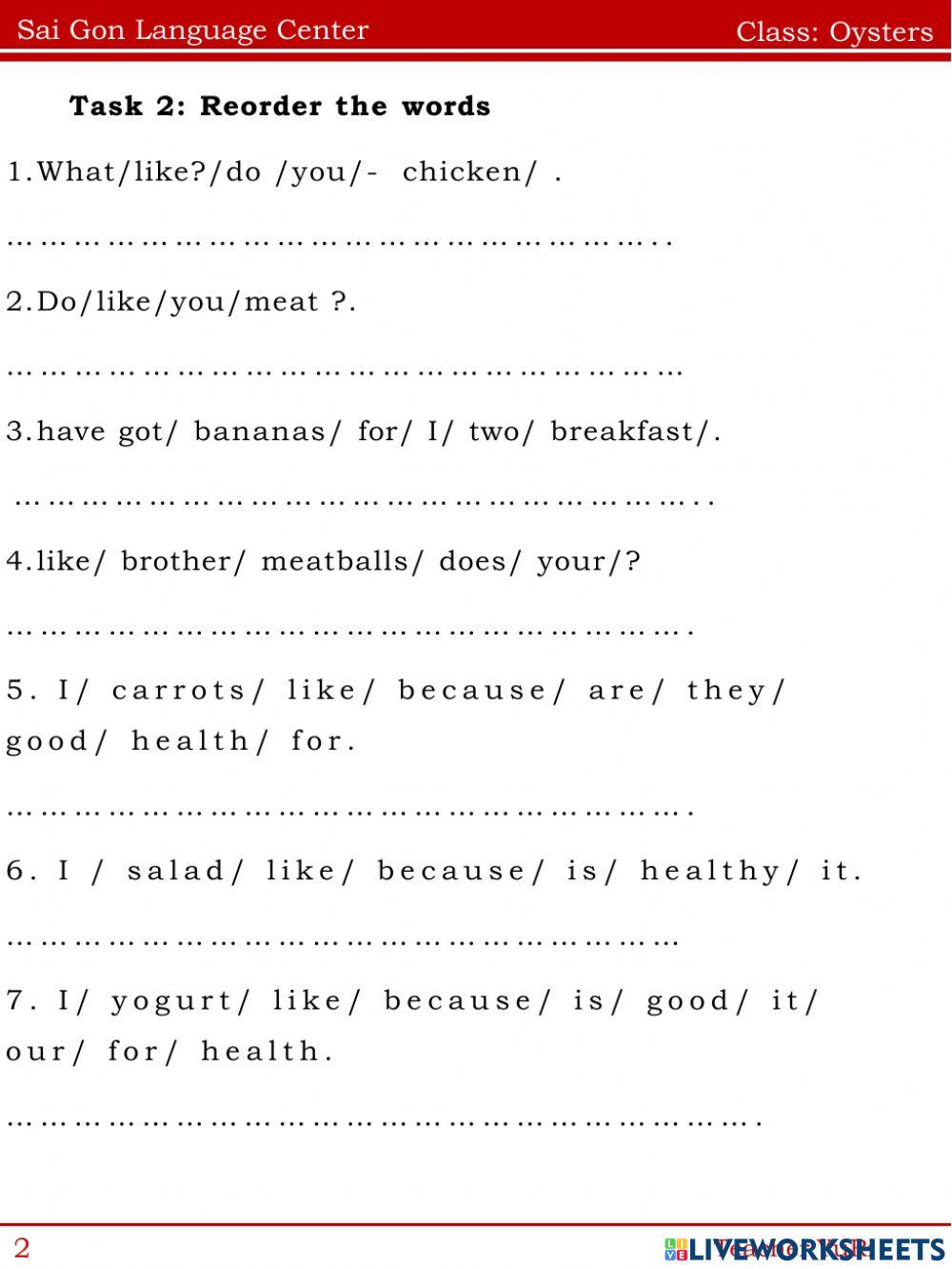 Unit 12: Dinner time!