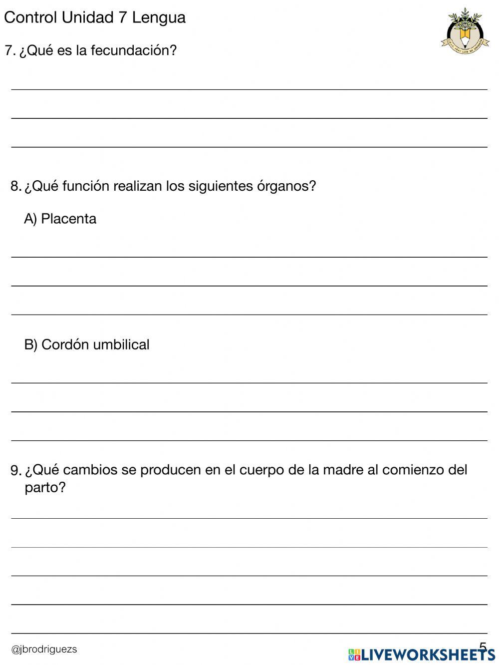 Control U.4 naturales