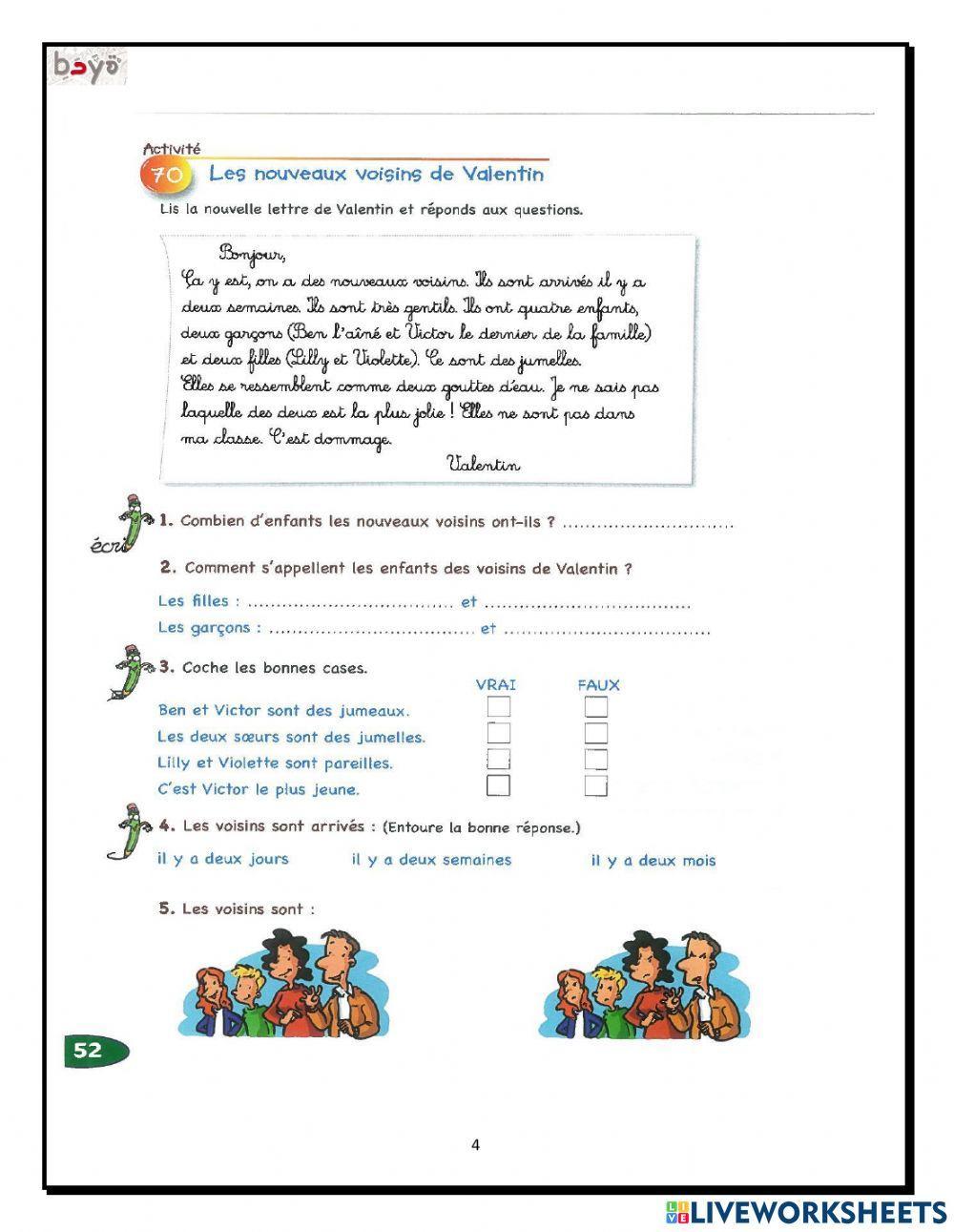 Comprehensions ecrites