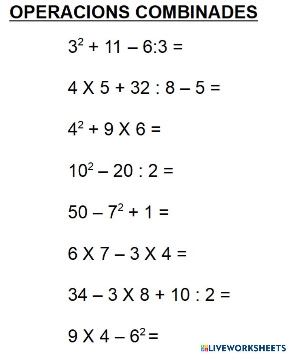 Operacions combinades