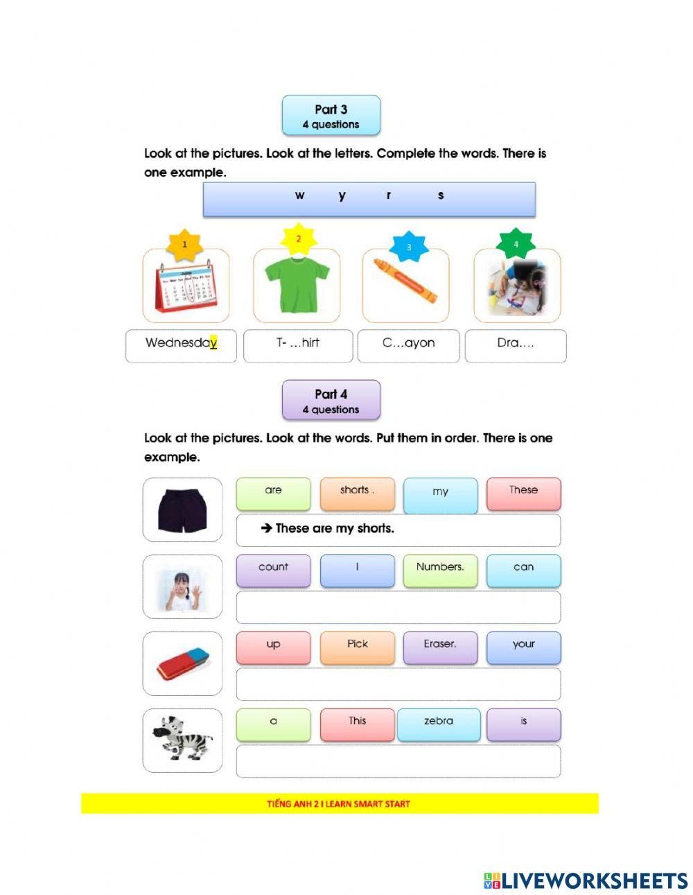 Tiếng ANh 2 Test 3