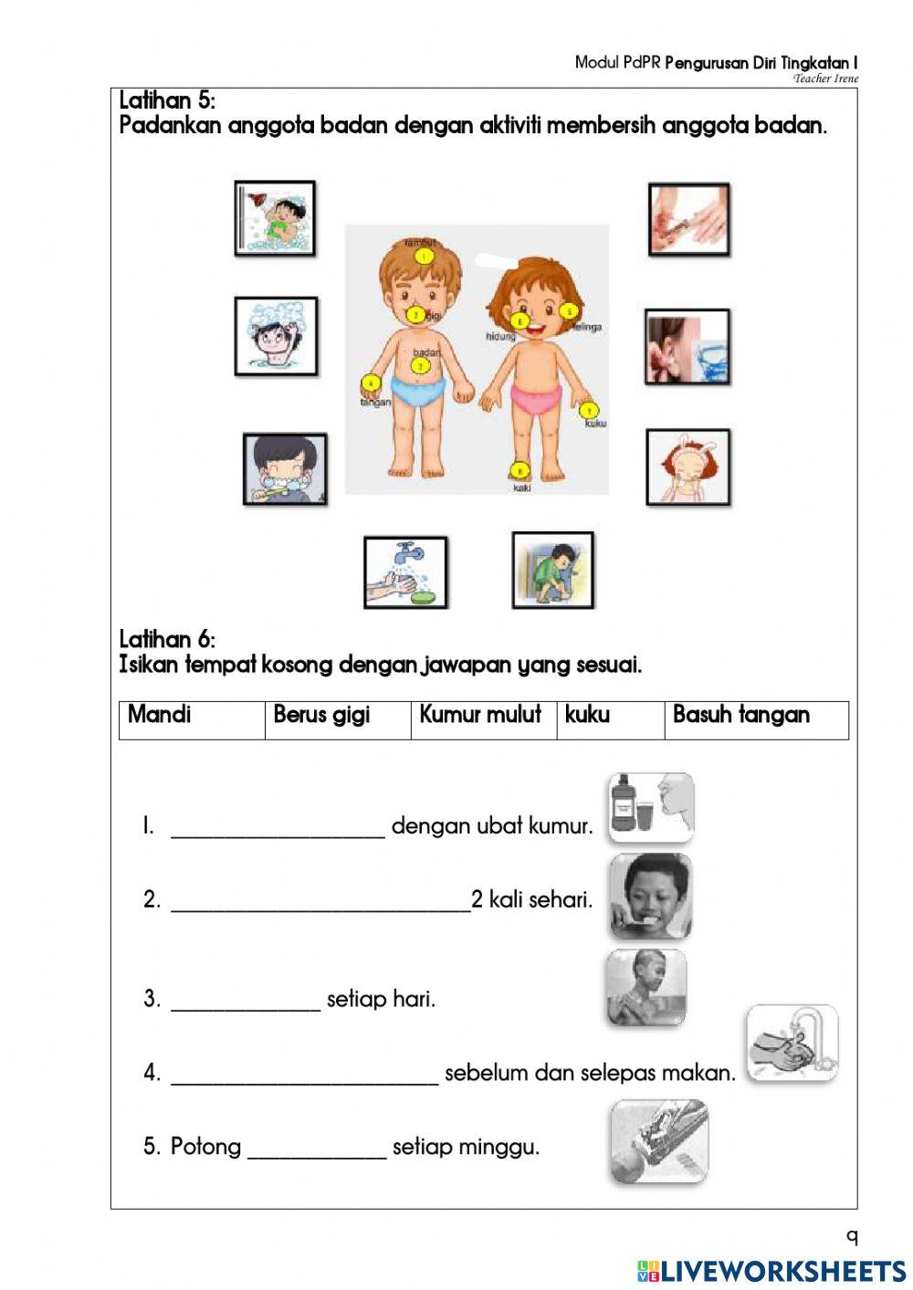 Kebersihan Anggota Badan dan Dandanan Diri