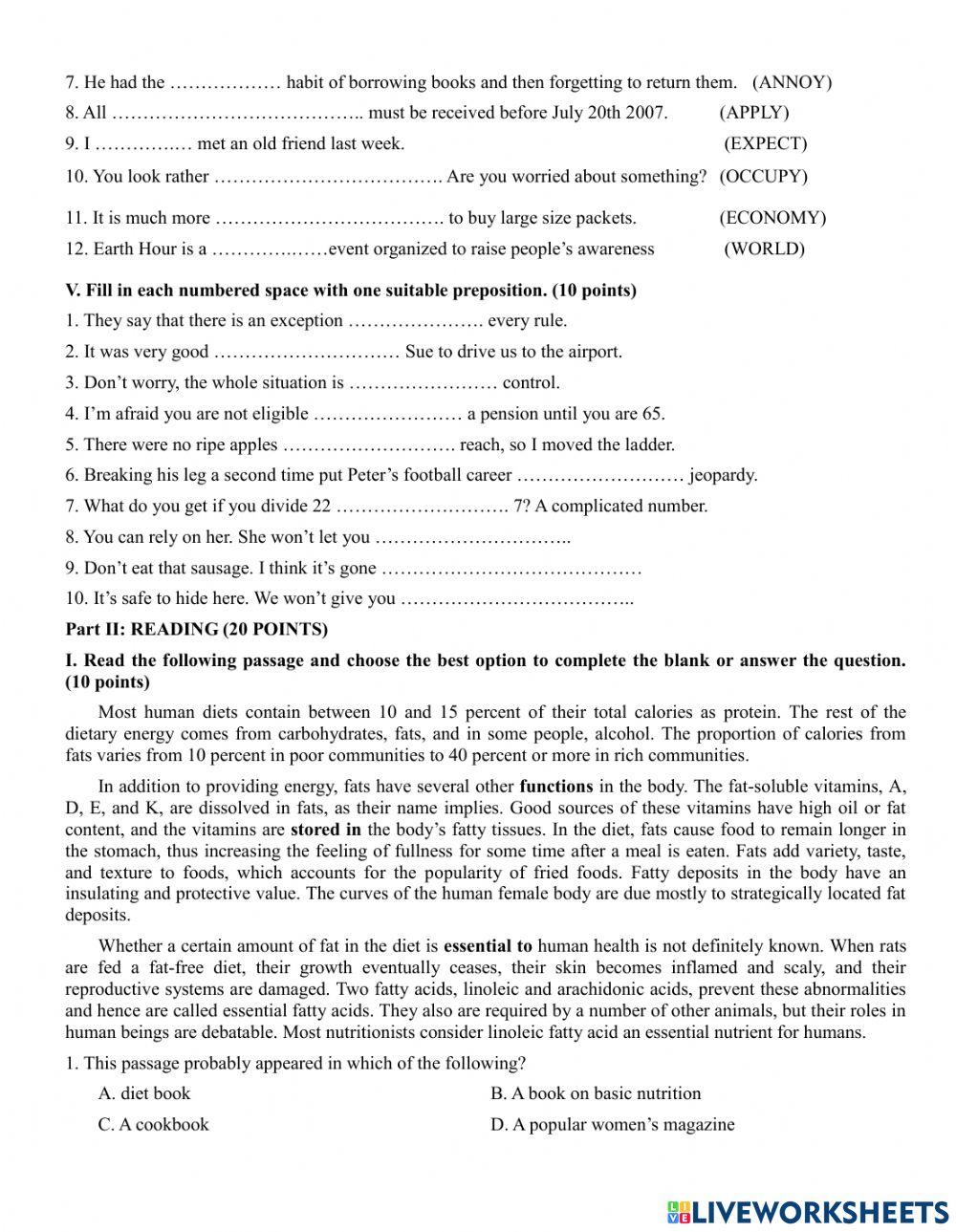 HSG 11 - practice test 7