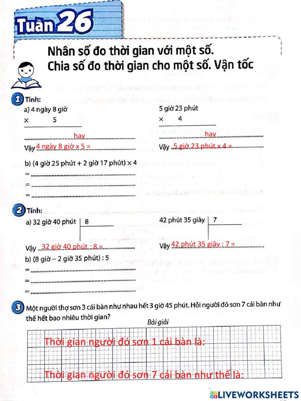 Cùng em học toán tuần 26
