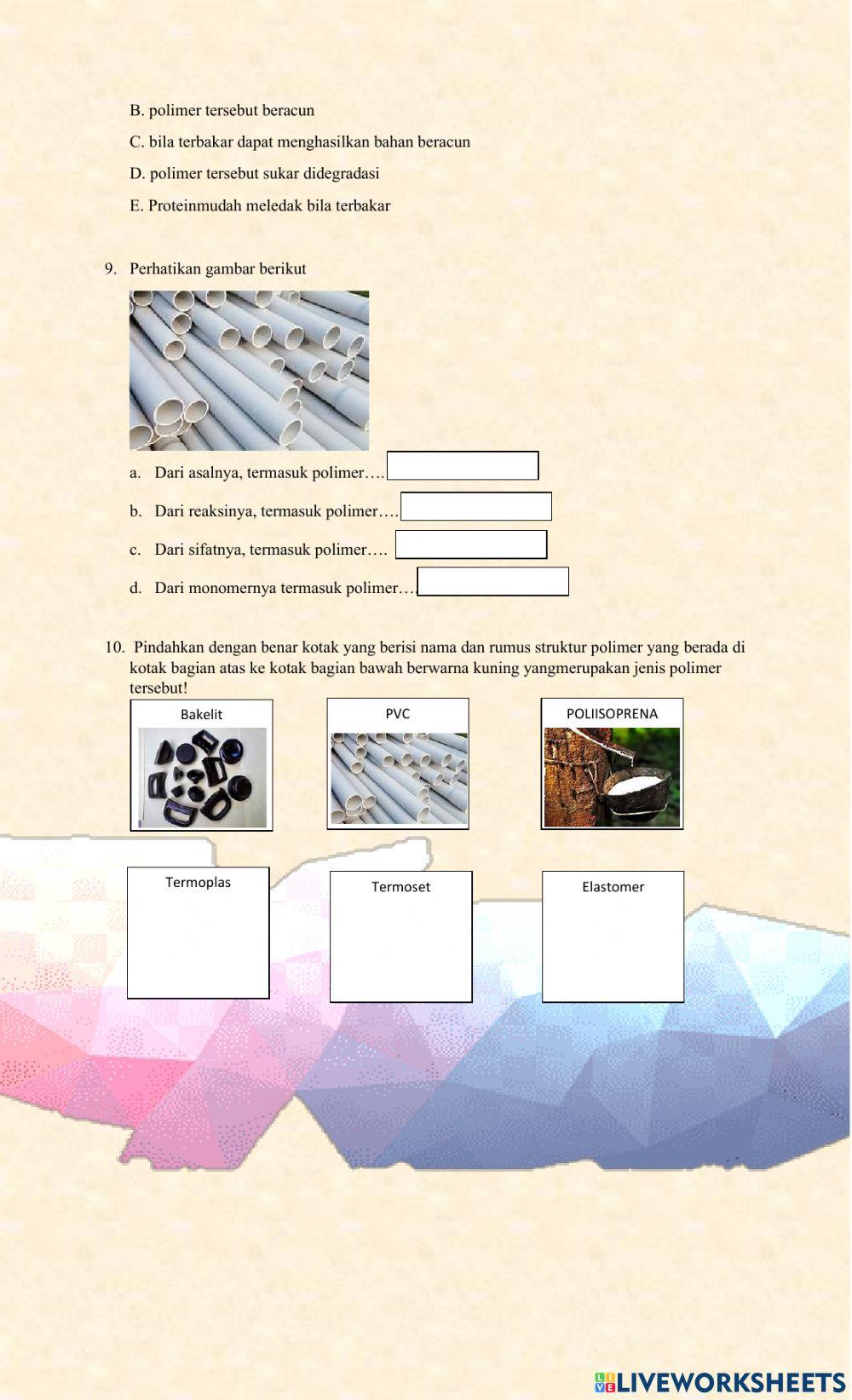 Latihan soal polimer