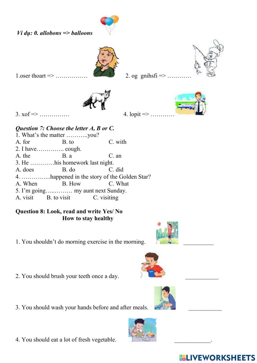The middle test of term 2 - grade 5