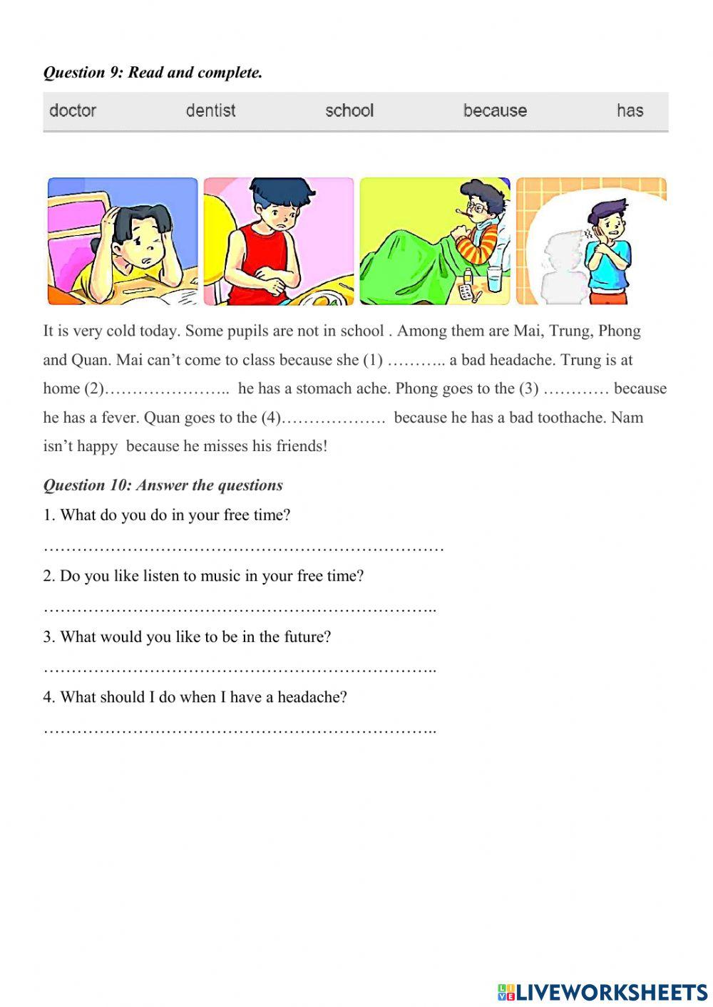 The middle test of term 2 - grade 5