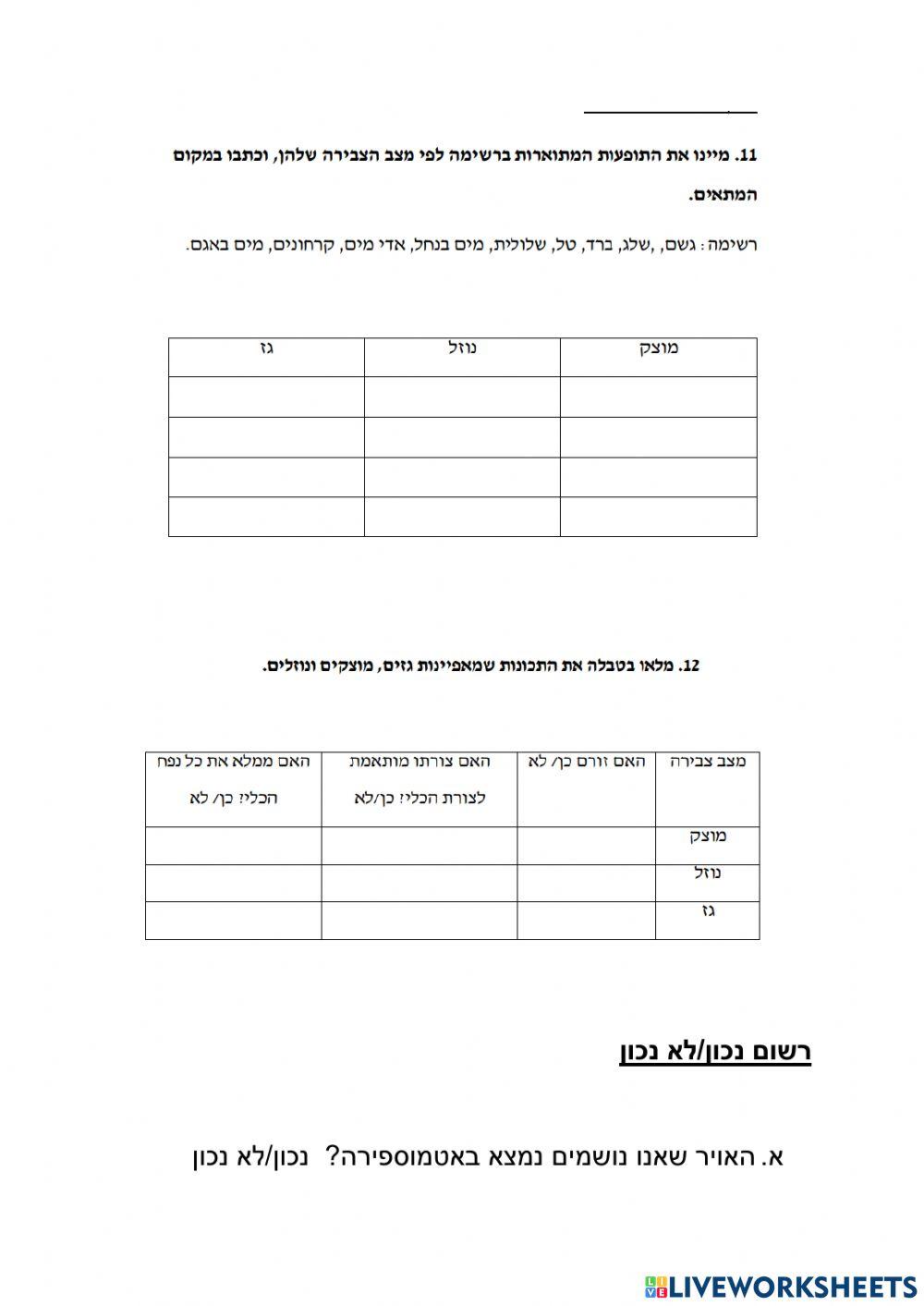 מדעים כיתה ד