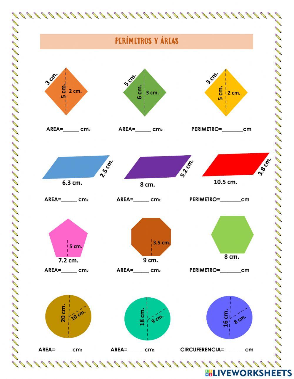 Áreas y perímetros