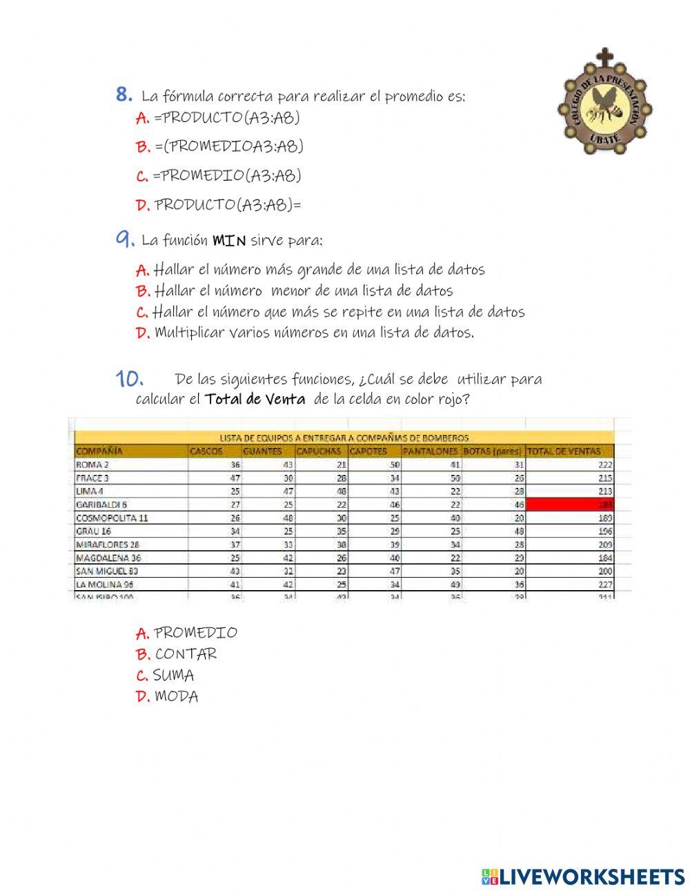 Evaluación 5° II CORTE