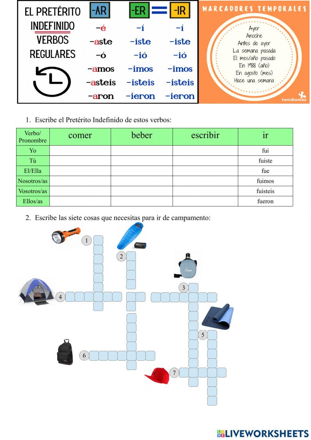 Pretérito Indefinido