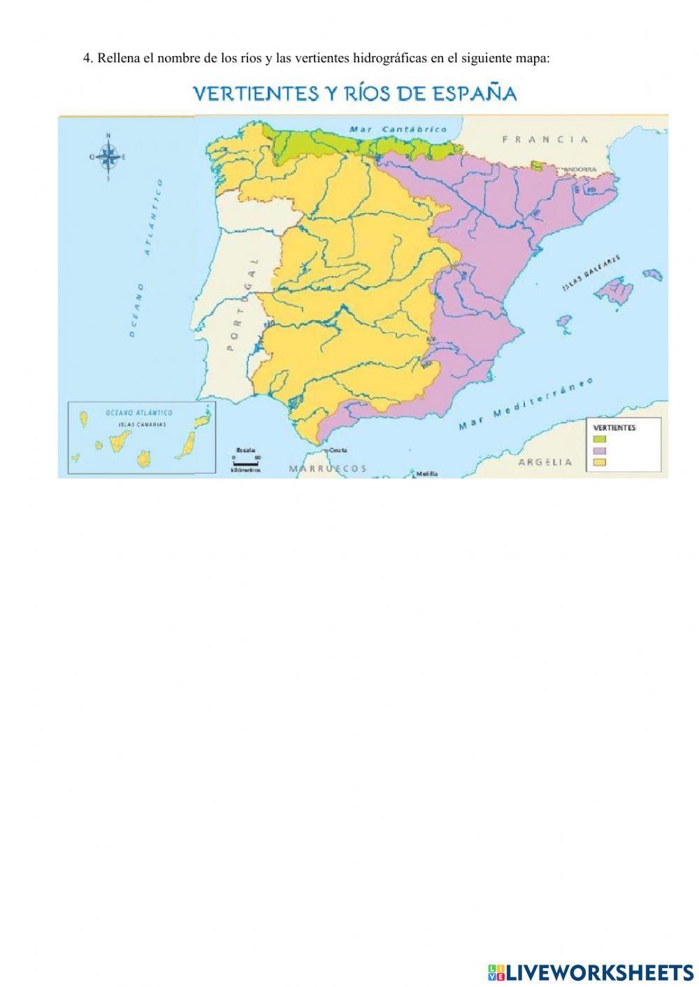 Relieve, ríos y climas de España