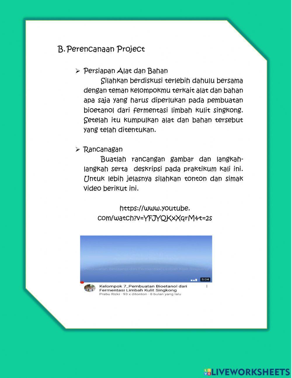 Lembar Project Bioetanol
