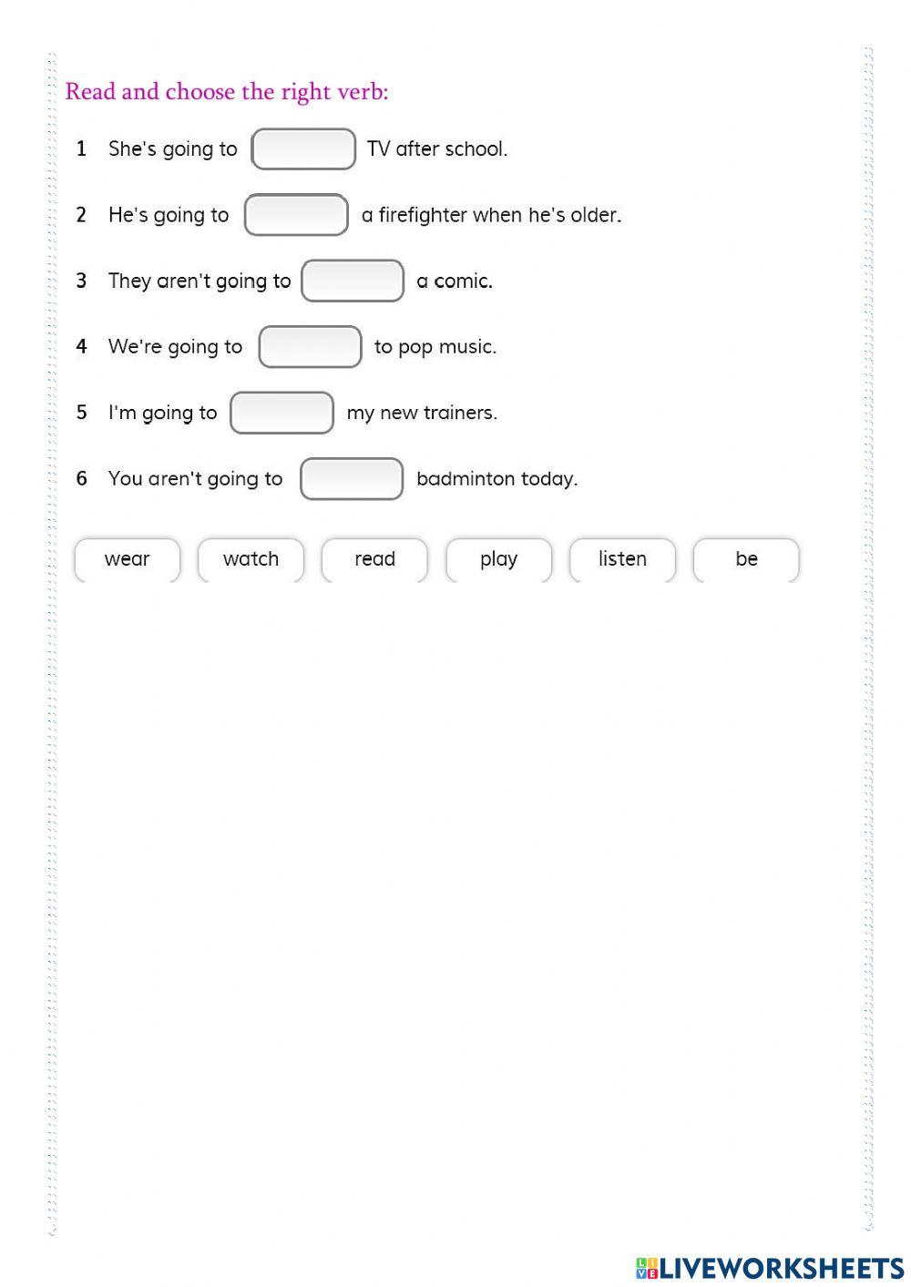 Going to & Present Continuous