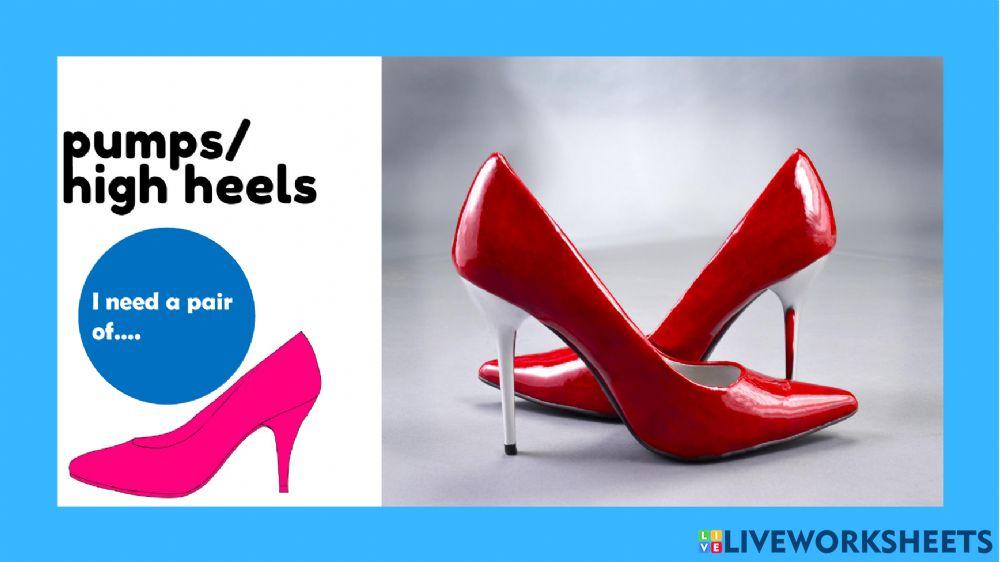 Listen and repeat: I need-shoes