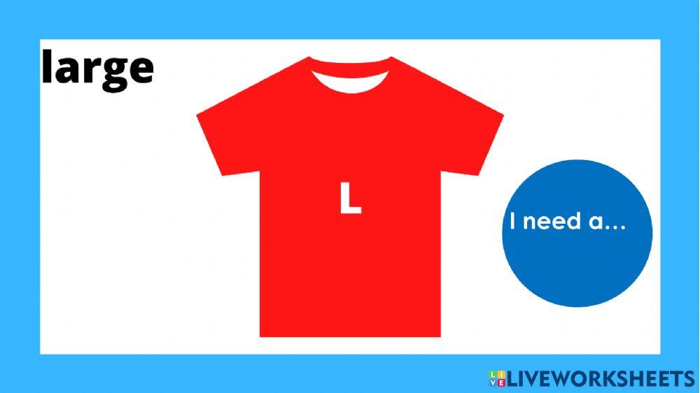 Listen and repeat: I need-Clothes