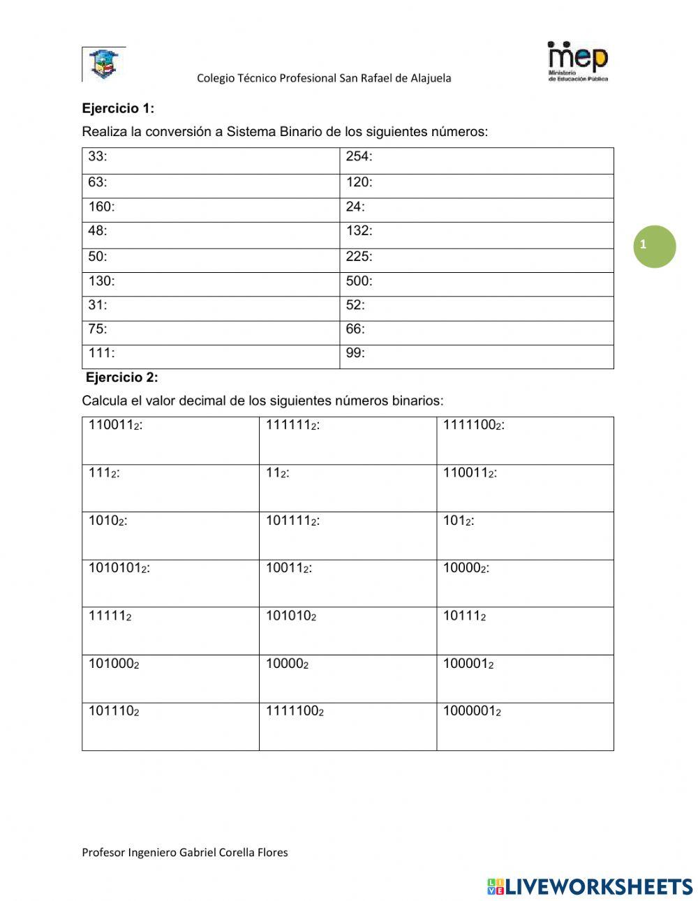 Sistemas Numericos