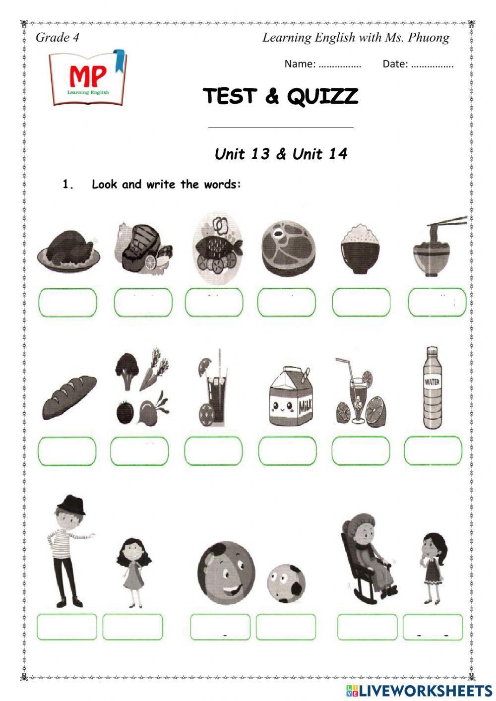 English 4 - Unit 13-14