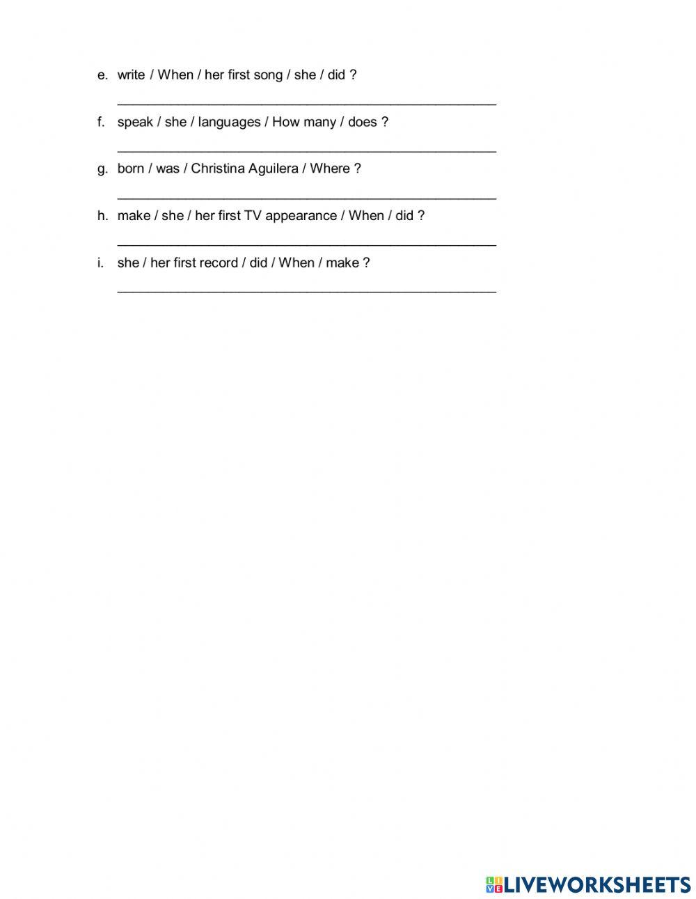 VOCAB AND GRAMMAR REVIEW UNIT 16 Music