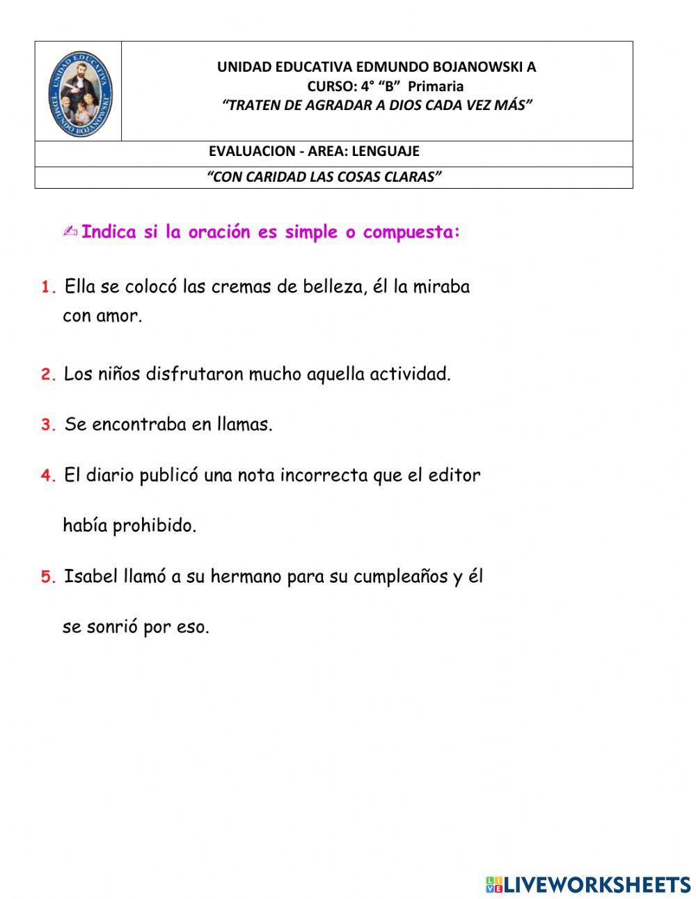 Oraciones y conectores