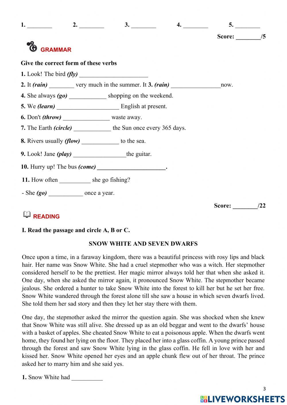Big test 3 - grade 5