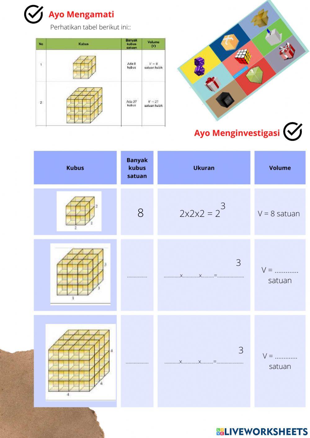 Volume Kubus dan Balok