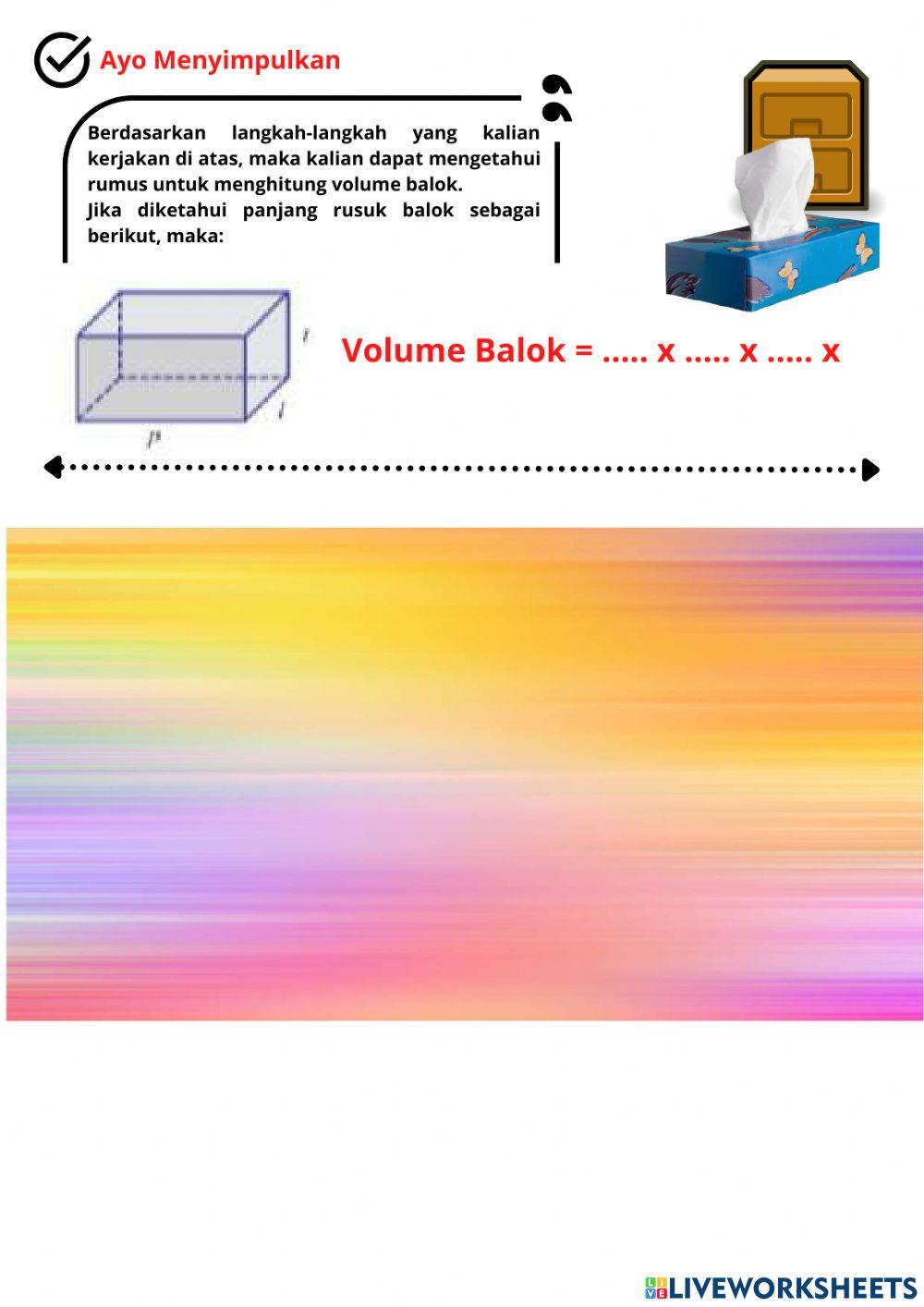 Volume Kubus dan Balok