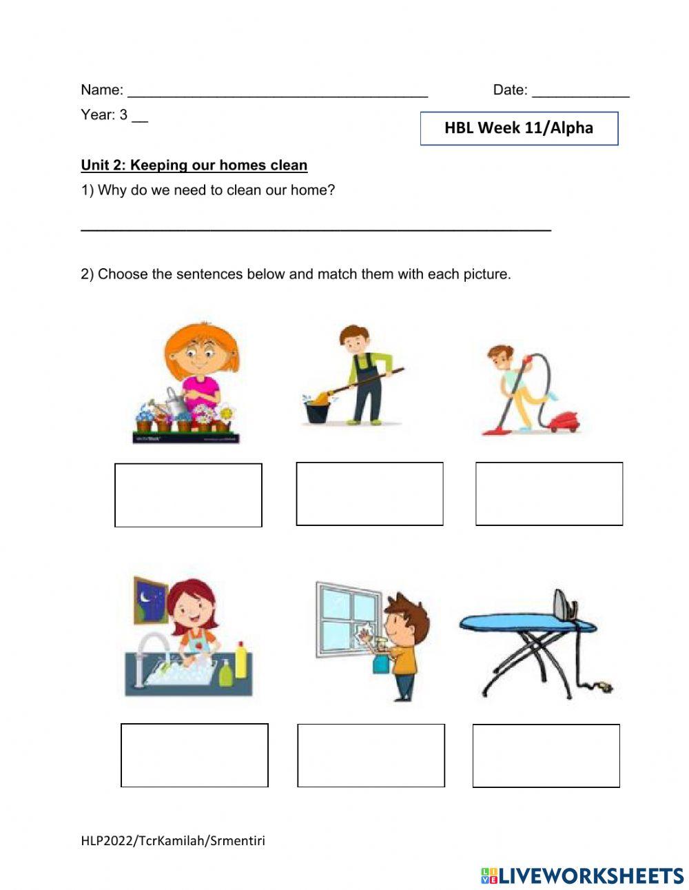 Keeping Our Homes Clean 3 Online Exercise For Live Worksheets Keeping Our Homes Clean 3 Online Exercise For Live Worksheets