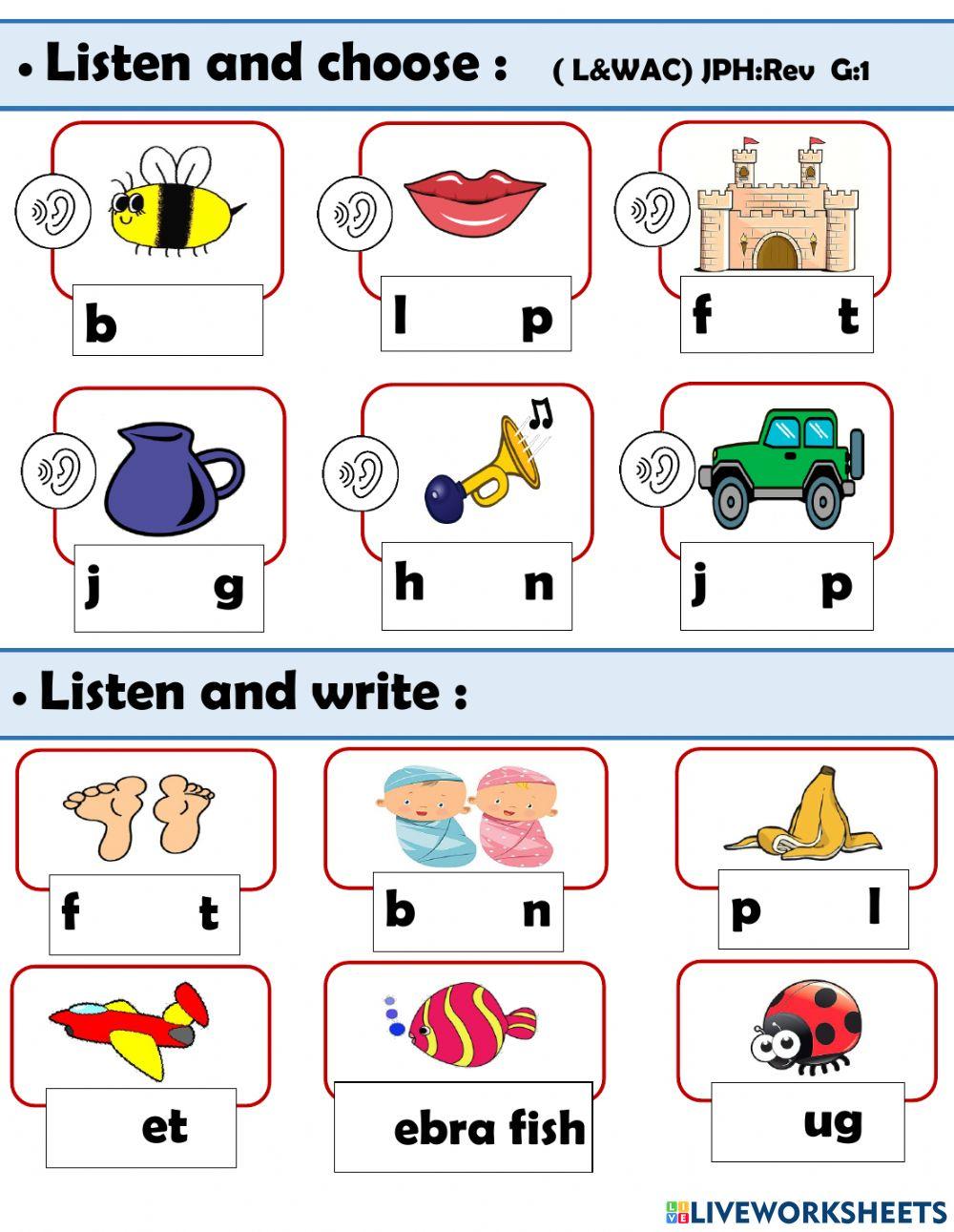 Free Color And Read Worksheets