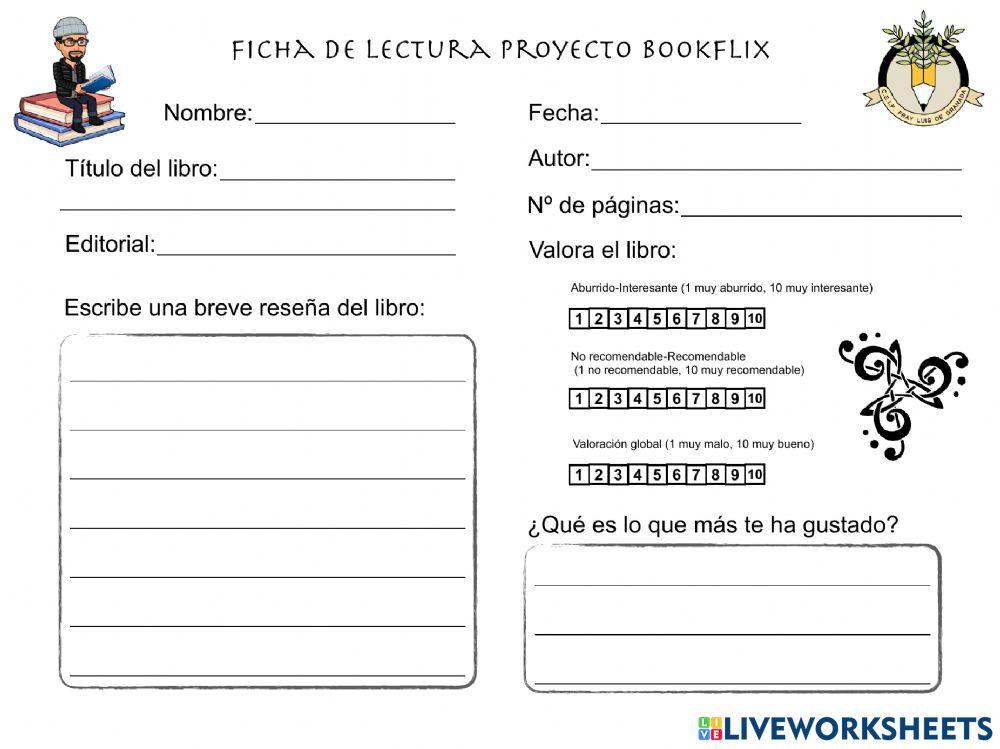Ficha de lectura proyecto bookflix