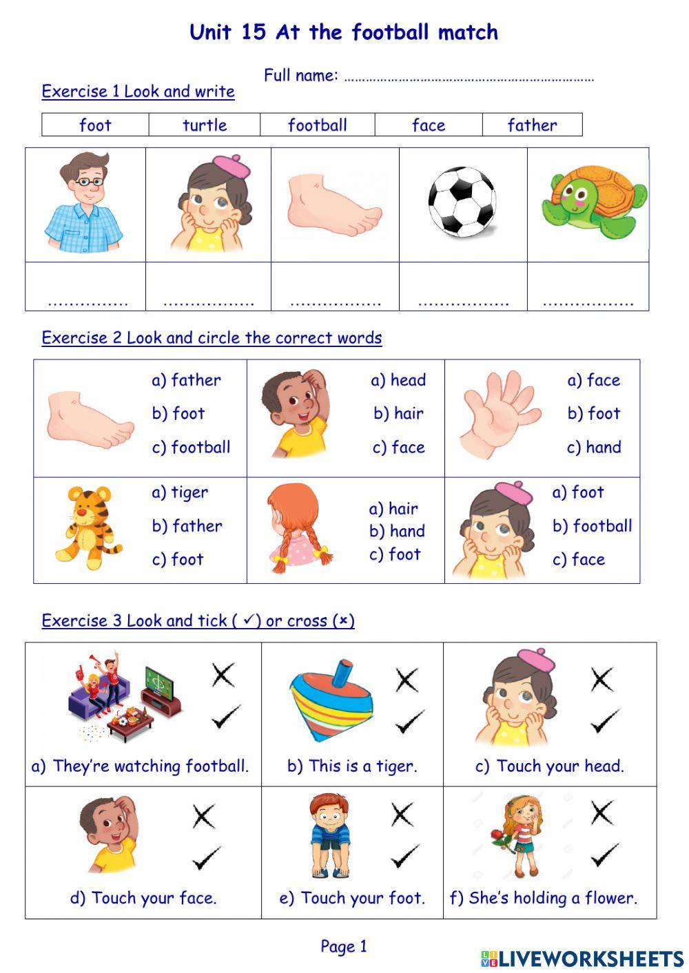 Tieng Anh 1 McMillian - Unit 15 - At the football match 01
