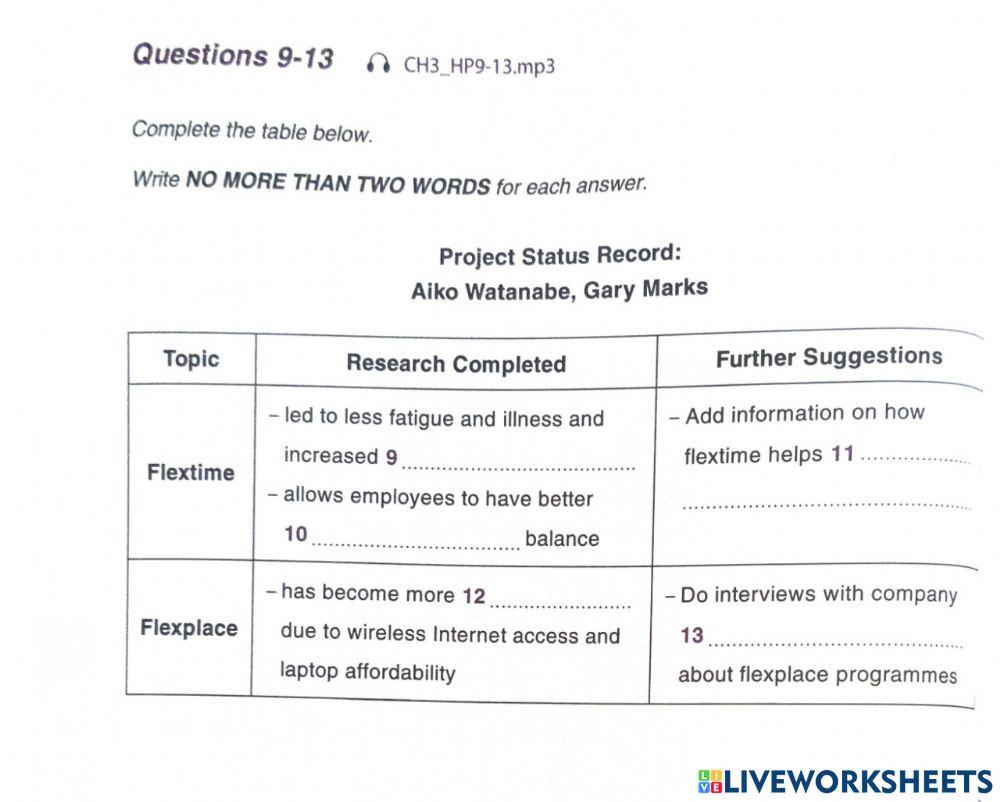 Hacker listening chapter 3table completion 9 13 worksheet live