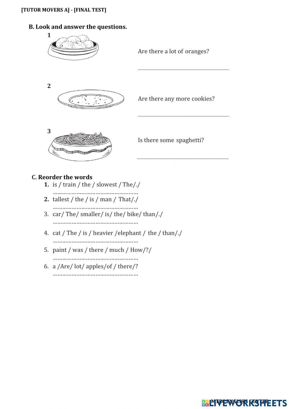English online exercise for Grade 4 | Live Worksheets